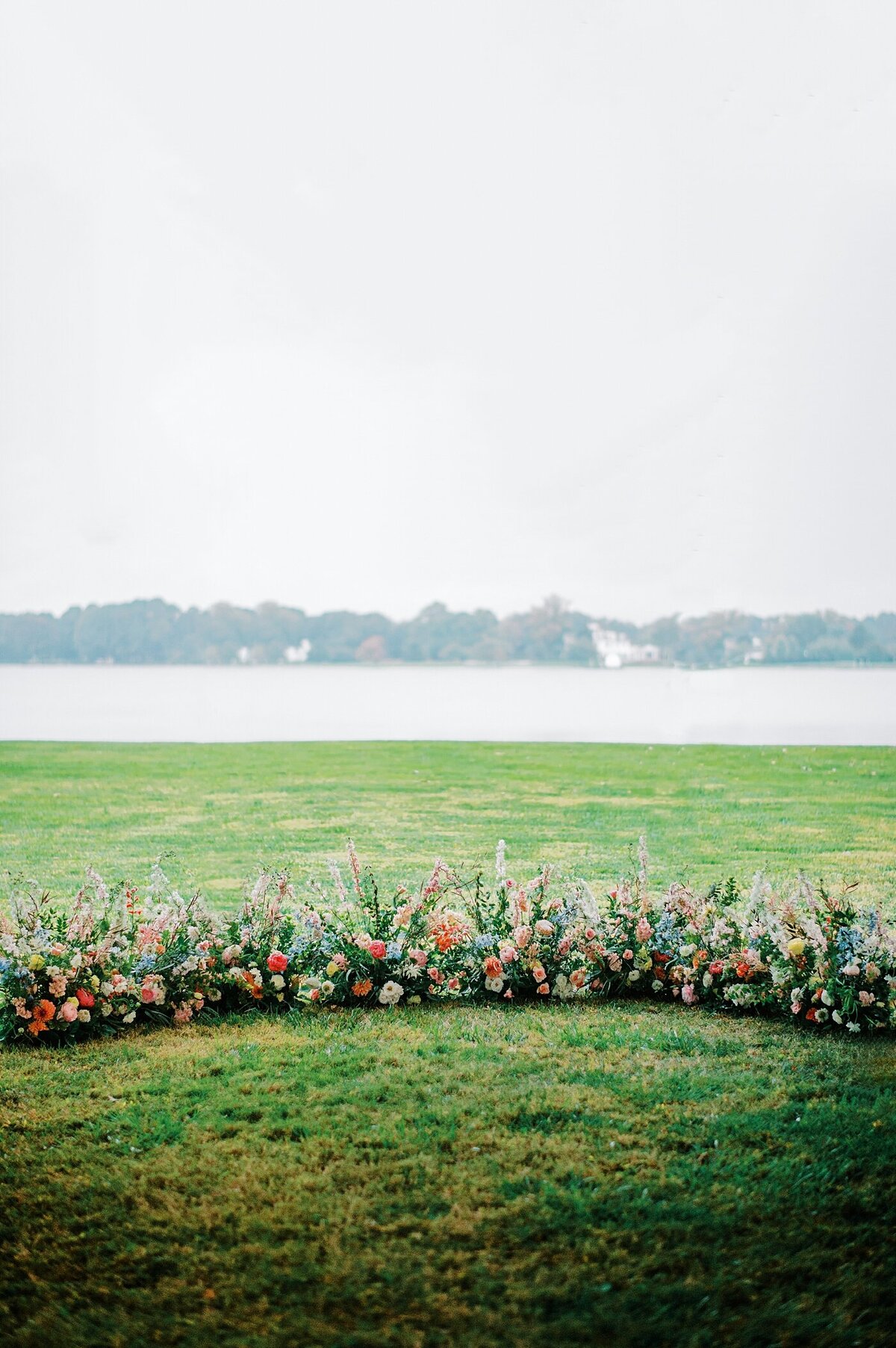 Ground Arch Ceremony Floral Detail | St Michaels Wedding at Kirkland Manor by Eastern Shore Wedding Photographer Lauren R Swann photo