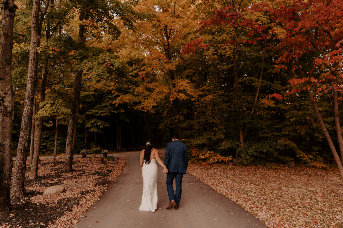 Bride_Groom_Fall_Forest_Woods_Wedding_TheBrook