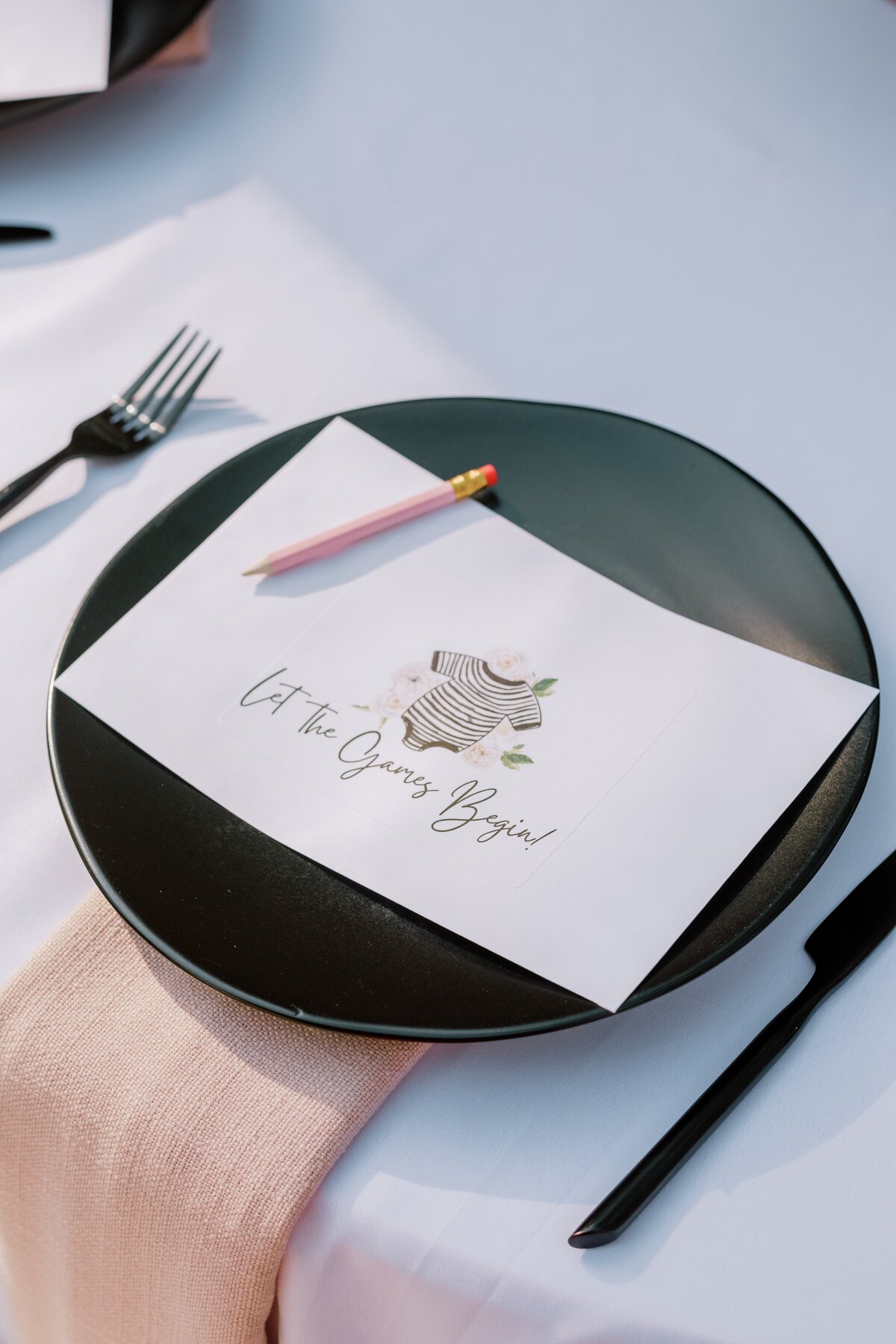 Black and pink flatware