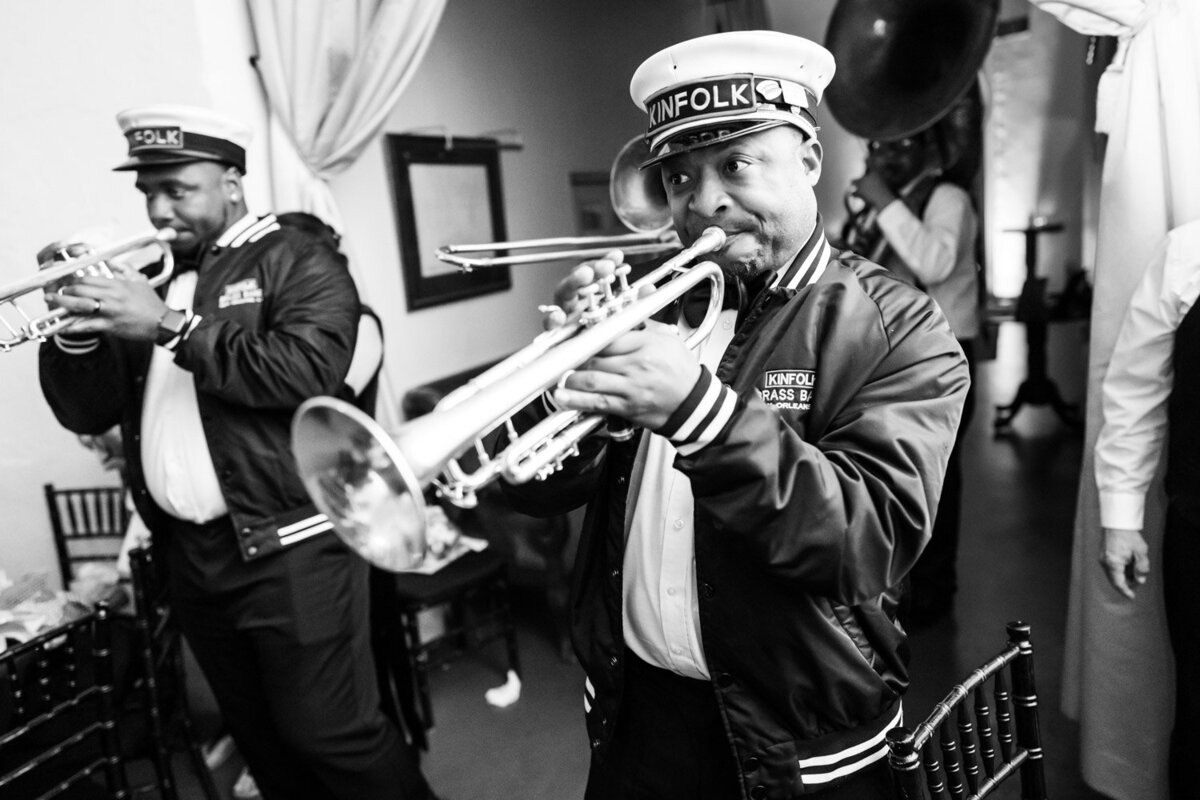 Kinfolk Brass Band trumpet player
