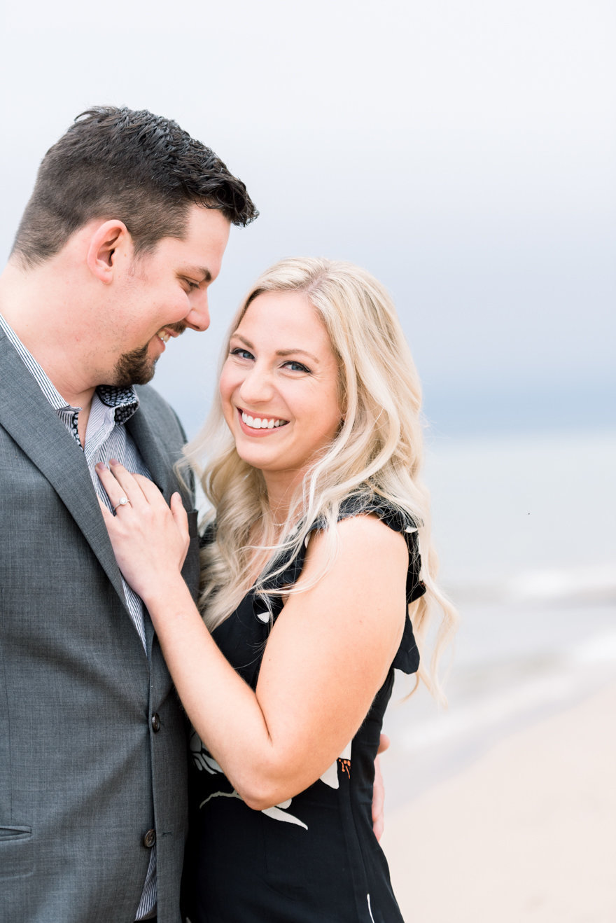 northern michigan beach engagement photographer