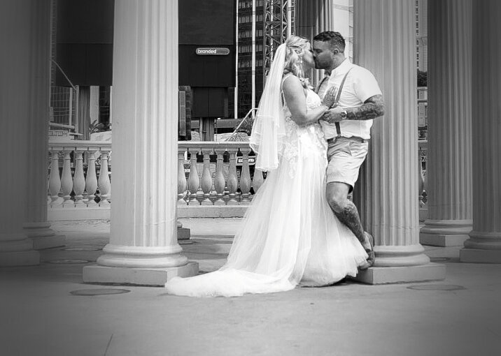 romantic couple moment