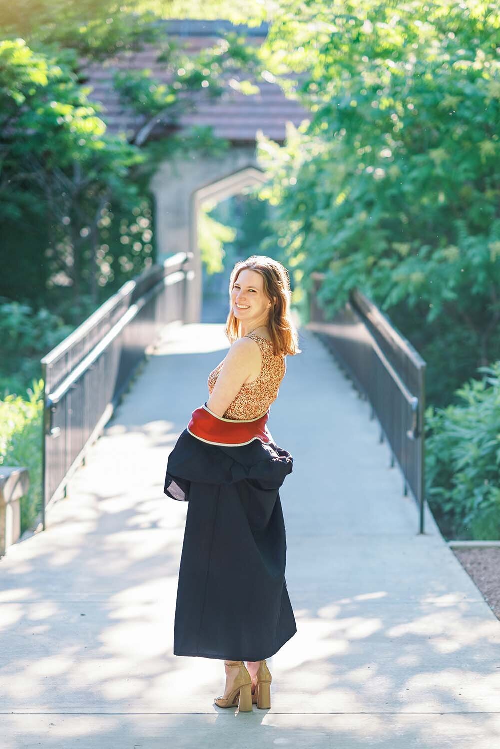 Cap and gown photos at UChicago