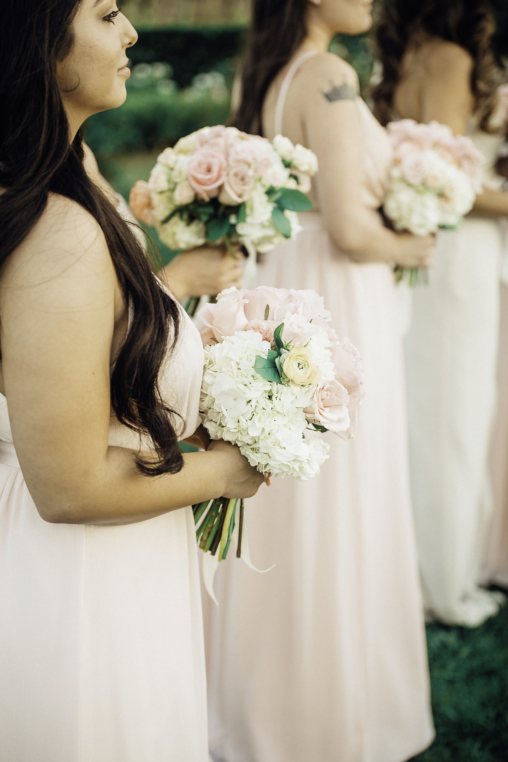 Wedding Photograph Of Ladies in Peach Dresses Los Angeles