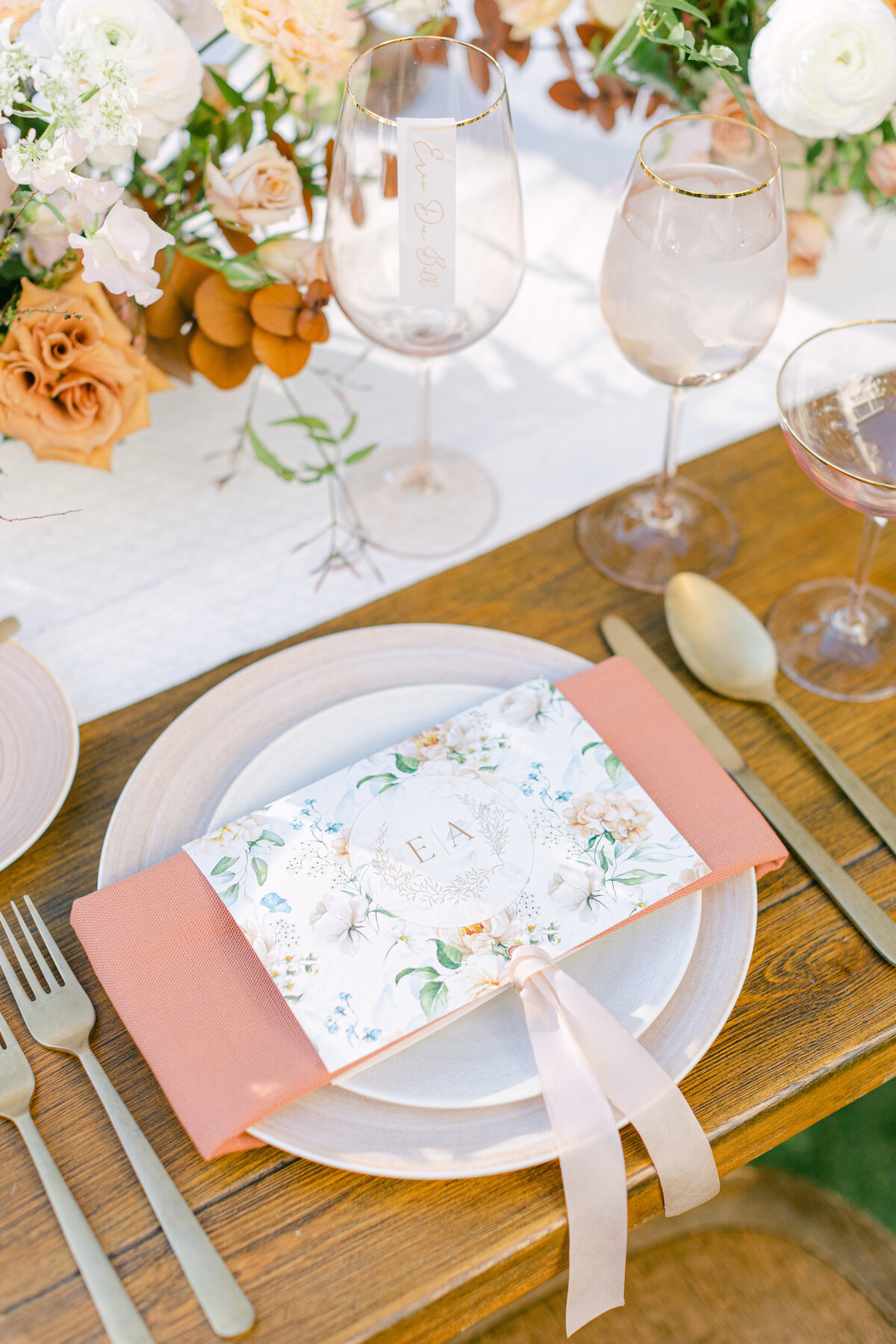 Dinner menu for wedding in Los Angeles