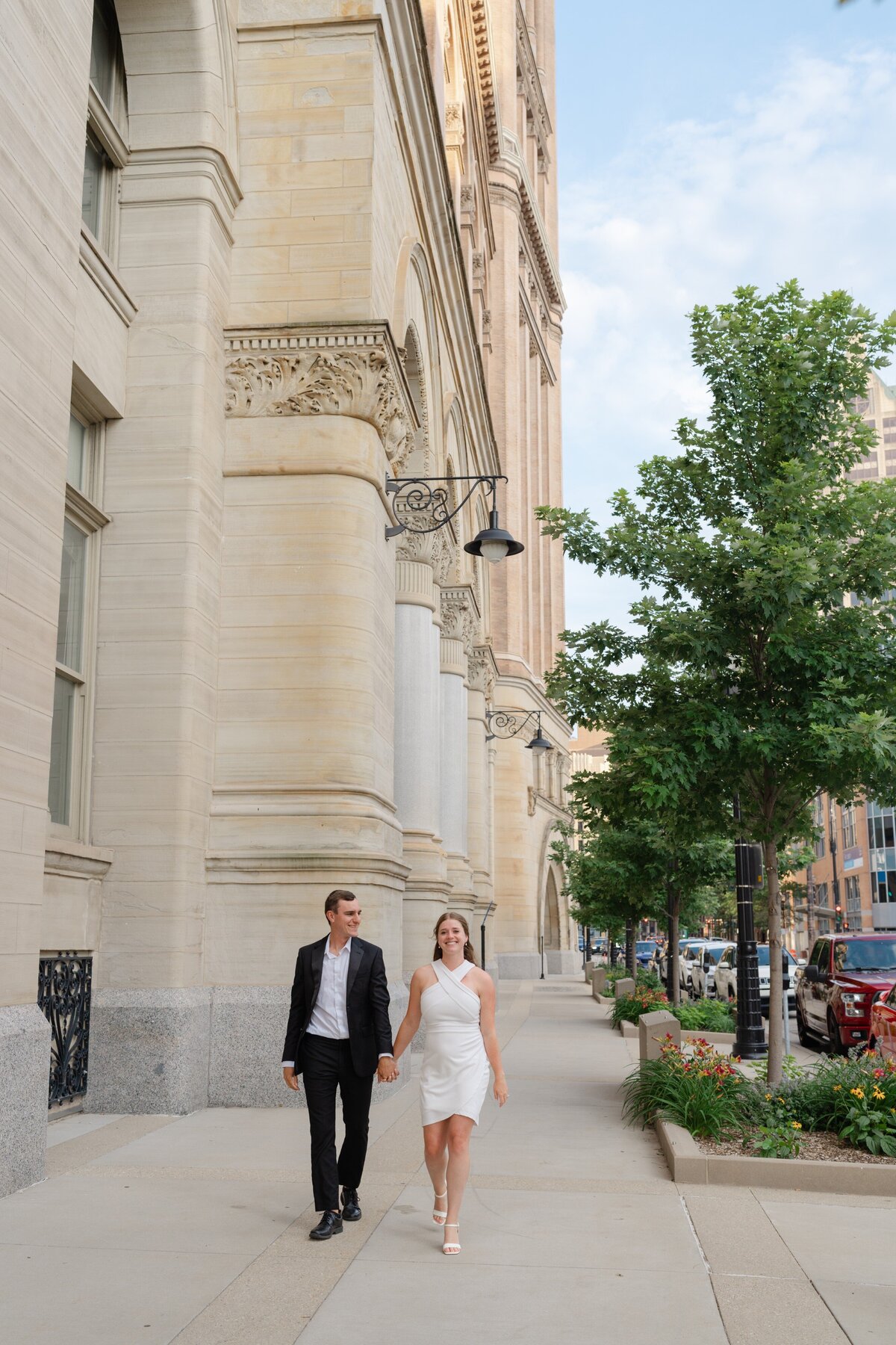 Downtown Milwaukee Elegant Engagement Session-1