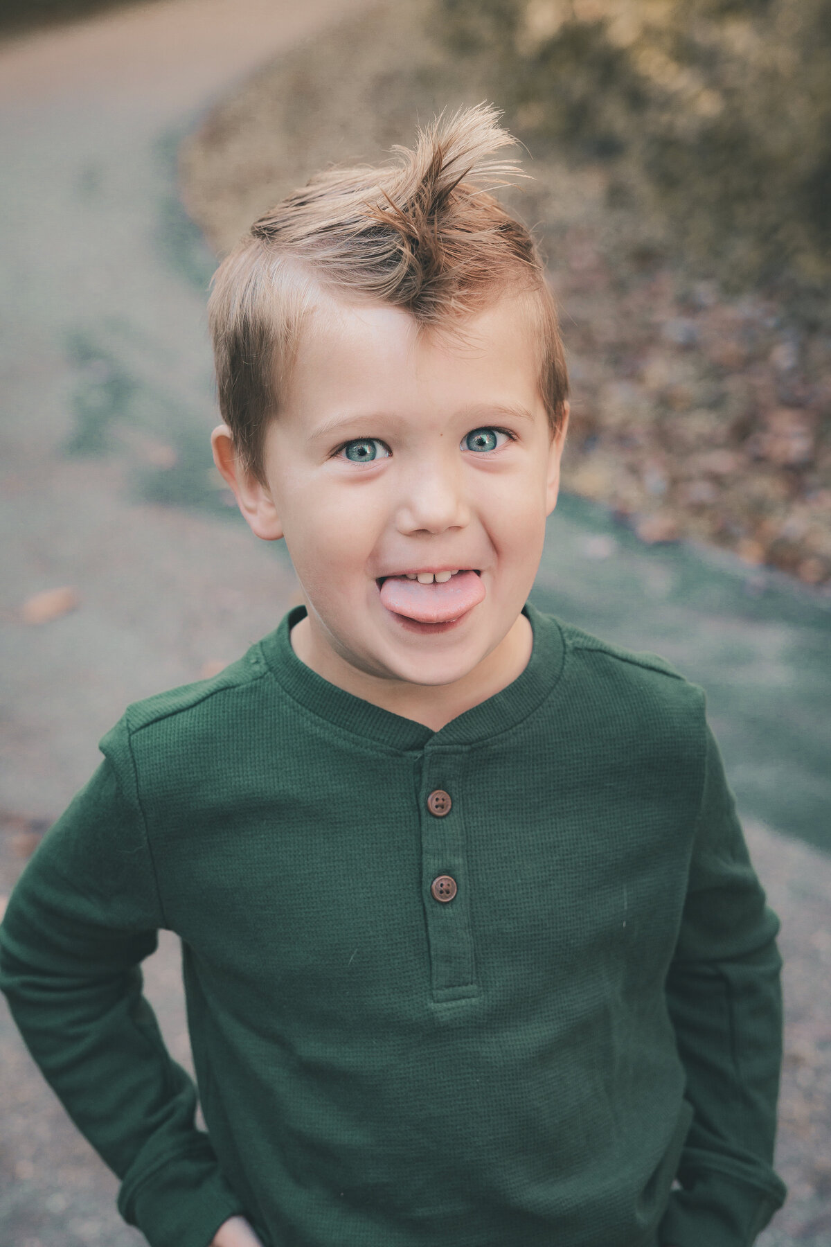 little lad showing off his spiky hair taken at bicentennial park, Grand Blanc, MI 