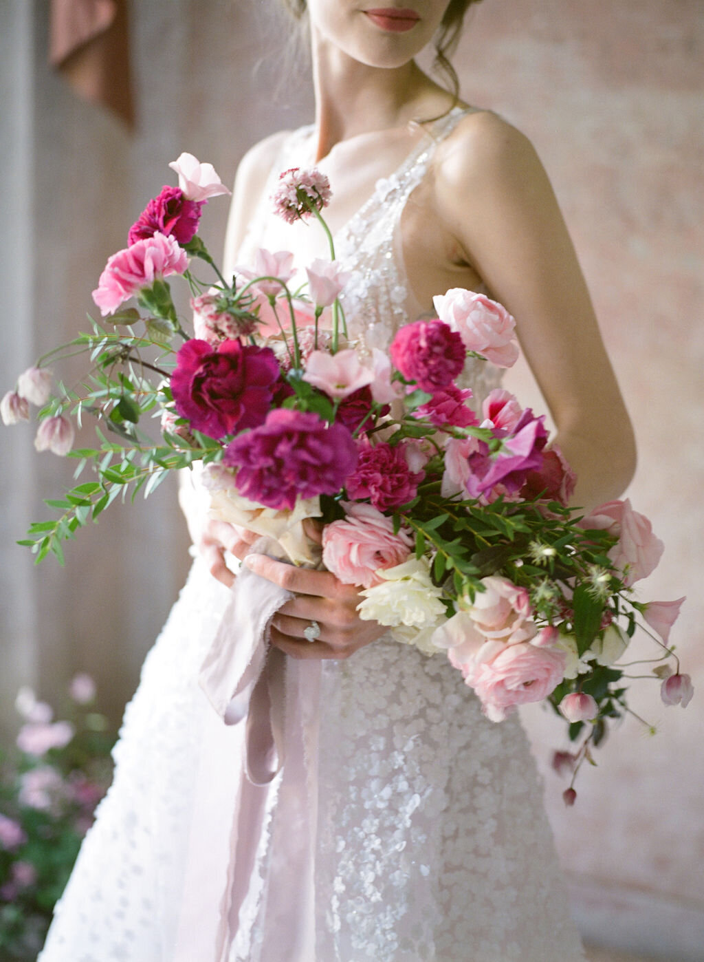 Lake Como pink wedding inspired by Dior Veronique Lorre wedding designer and florist22