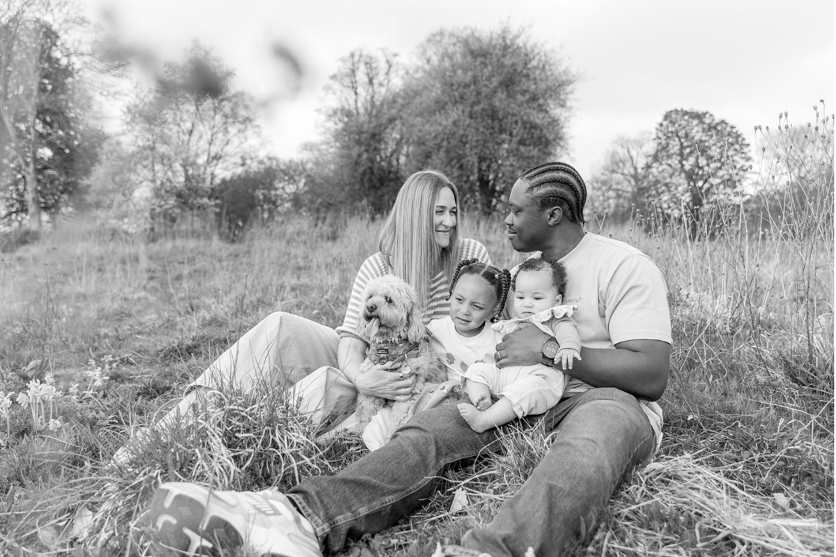 London based family photographer Family photographer capturing a tender moment between mother and baby.