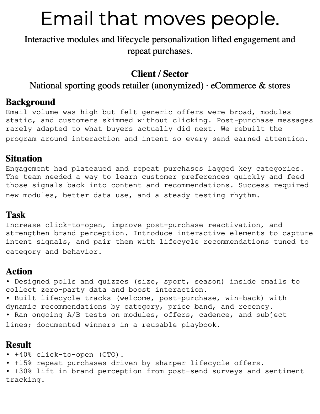 Email that moves people.