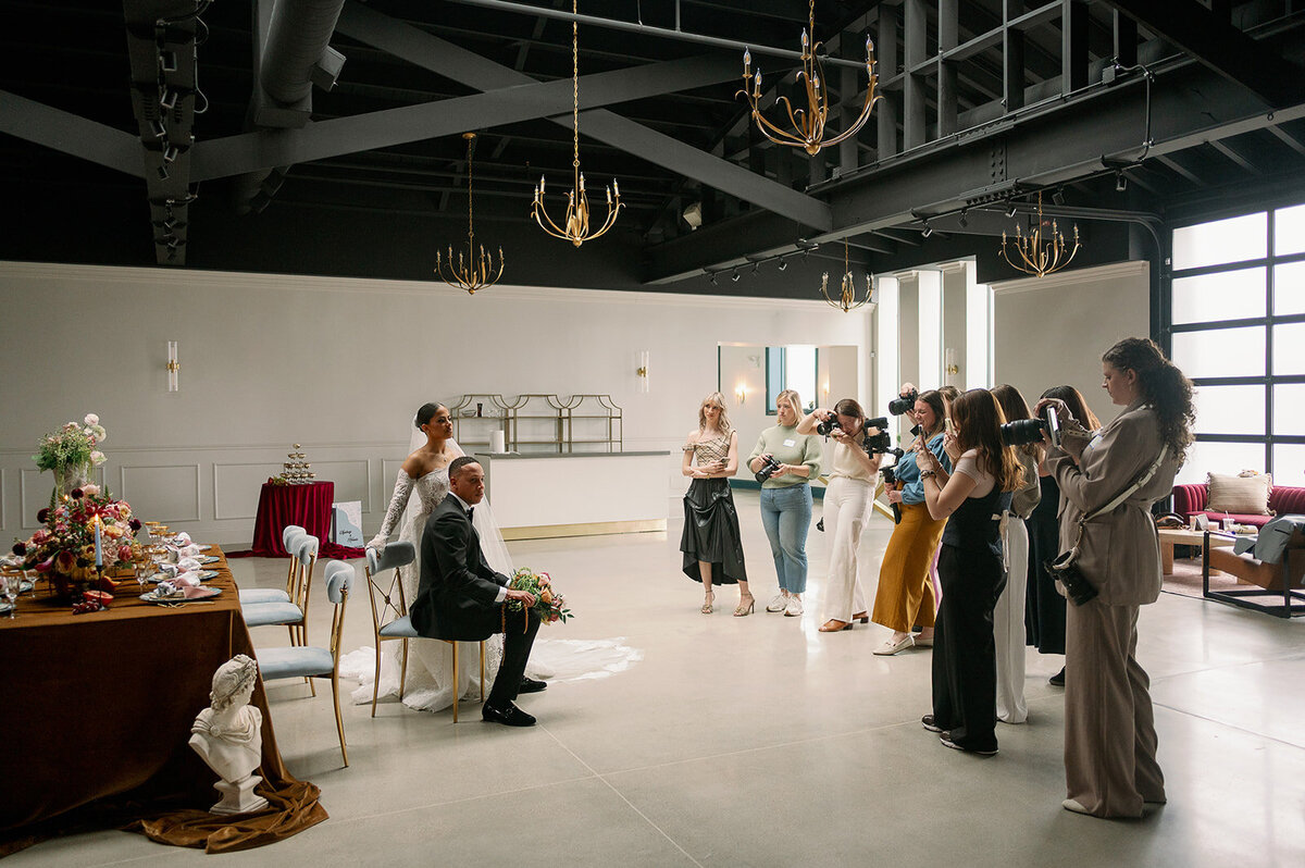 Chicago's top photographer hosting workshop at new blank slate perfect backdrop event and wedding venue