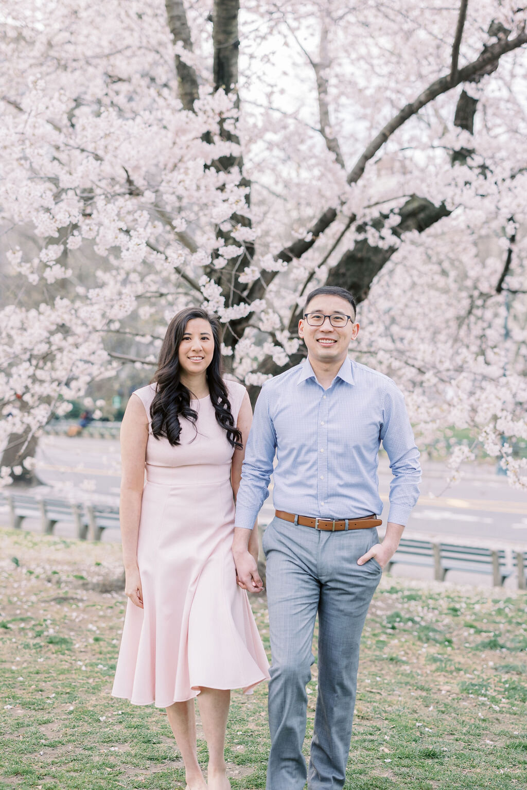 Central Park Cherry Blossom Engagement session 0565
