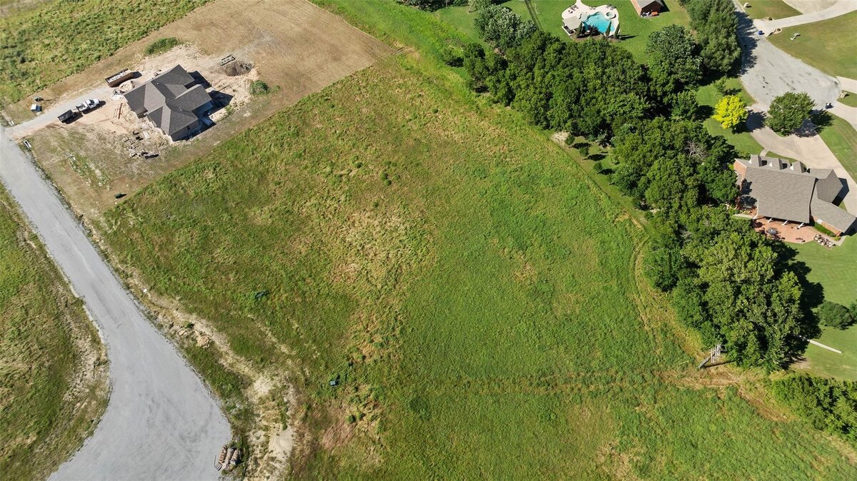 Gently rolling terrain with space for custom home