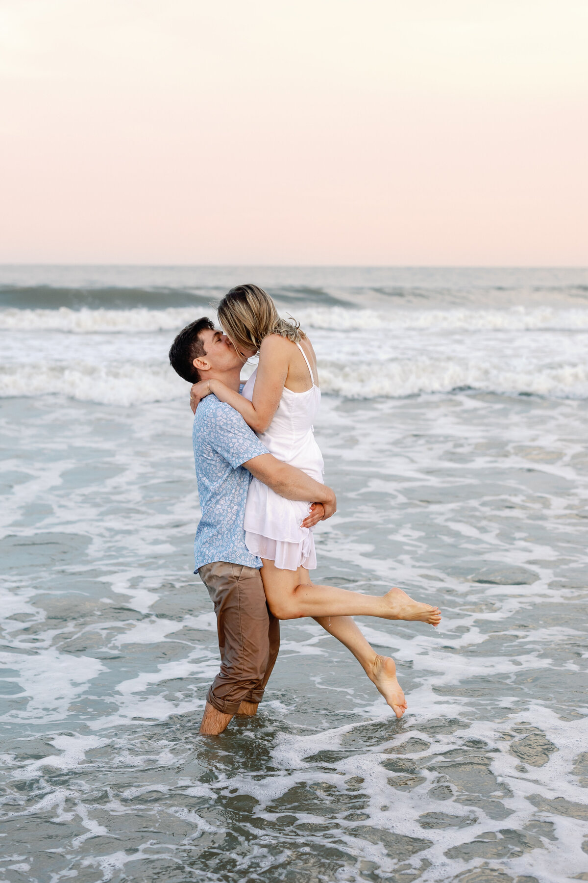 Romantic Beach Engagement Session in Wilmington, North Carolina