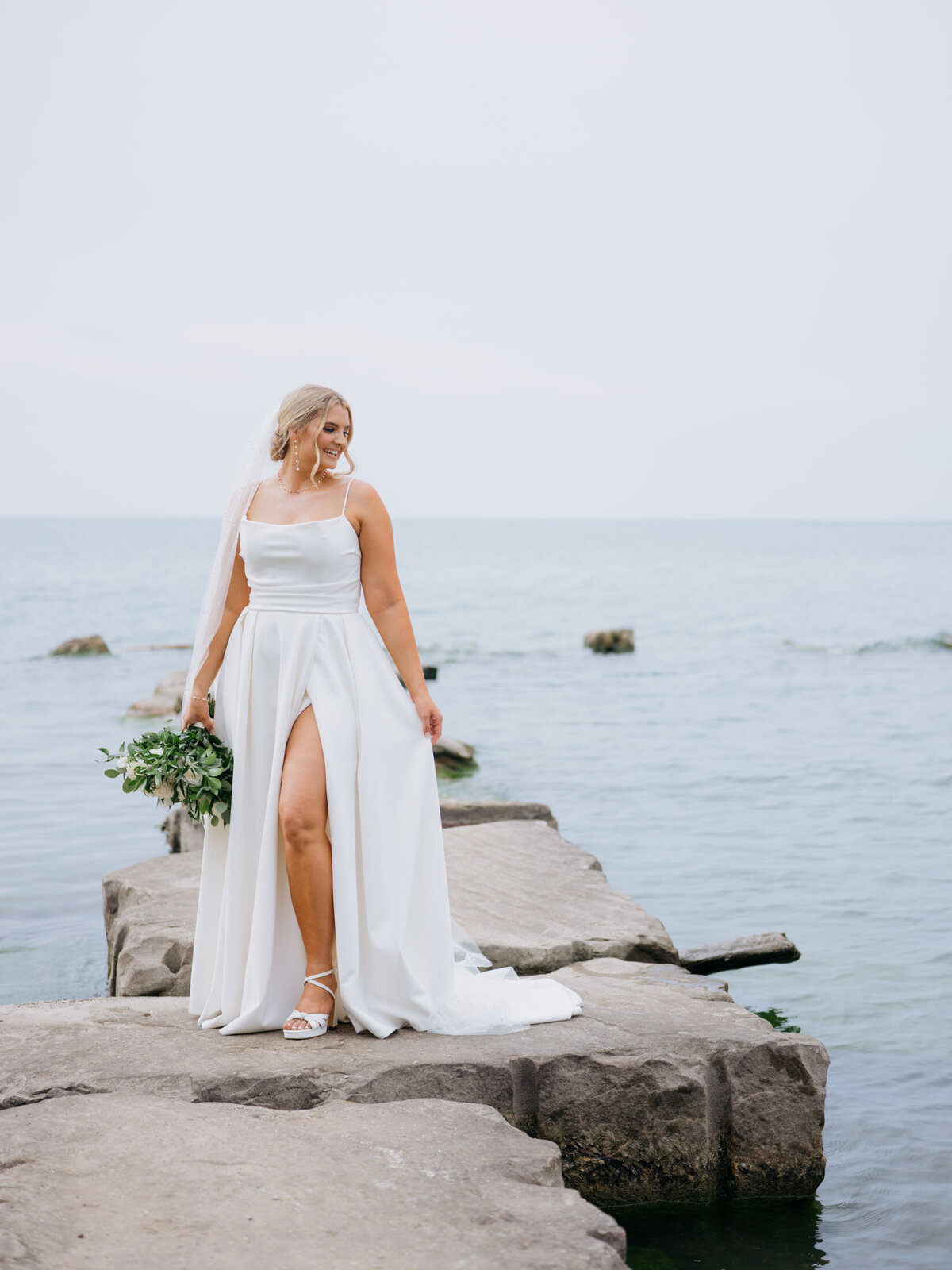 Timeless bridal portrait at Cleveland Yachting Club