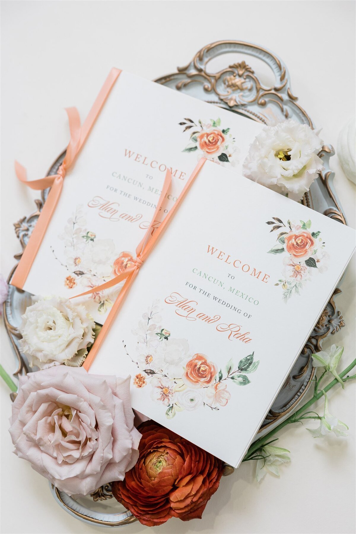 Destination wedding itenerary booklet R+A G Designers 3