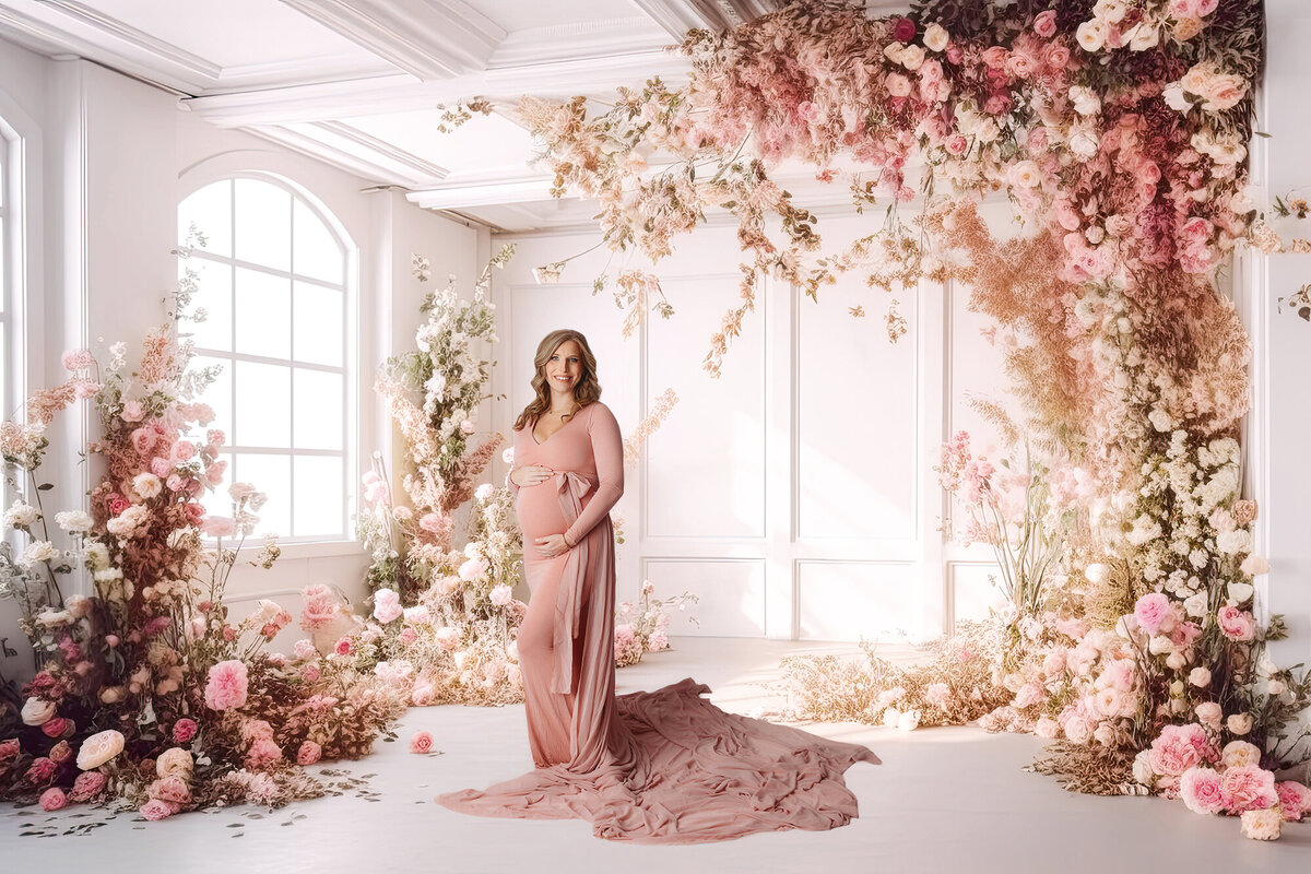 Pregnant mother poses for Maternity Photography in Charleston South Carolina.