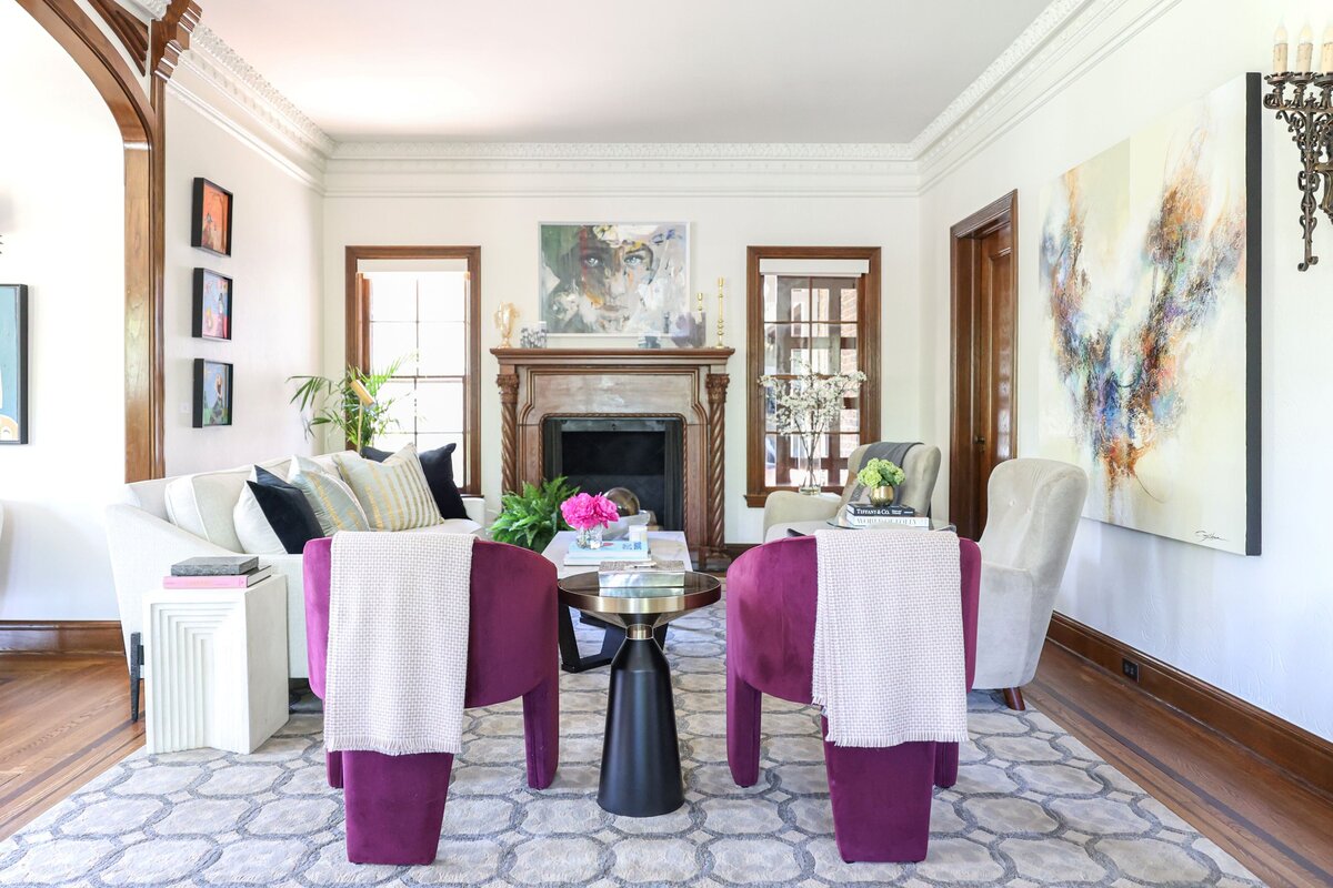 Tulsa Designer Showcase Gunta Sandmeyer Fireplace Living Room 