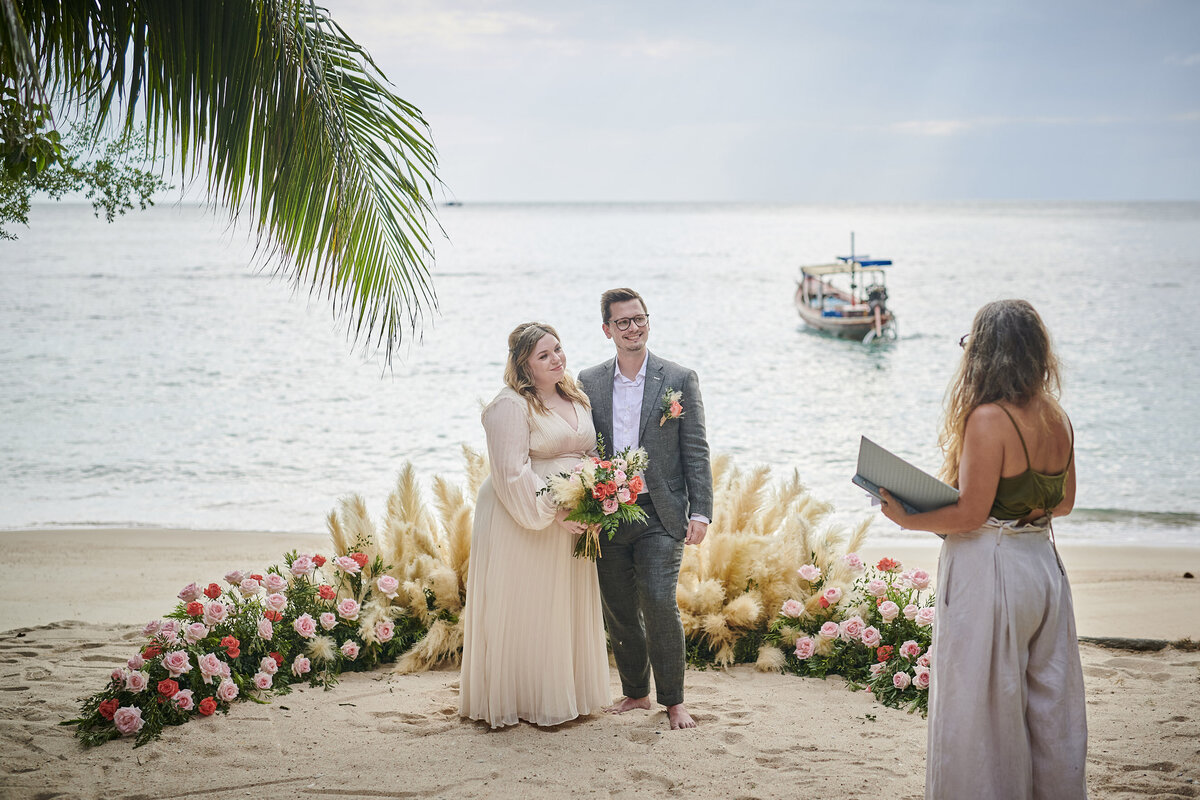 Jessica + Alex Koh Tao Thailand Beach Wedding (35)