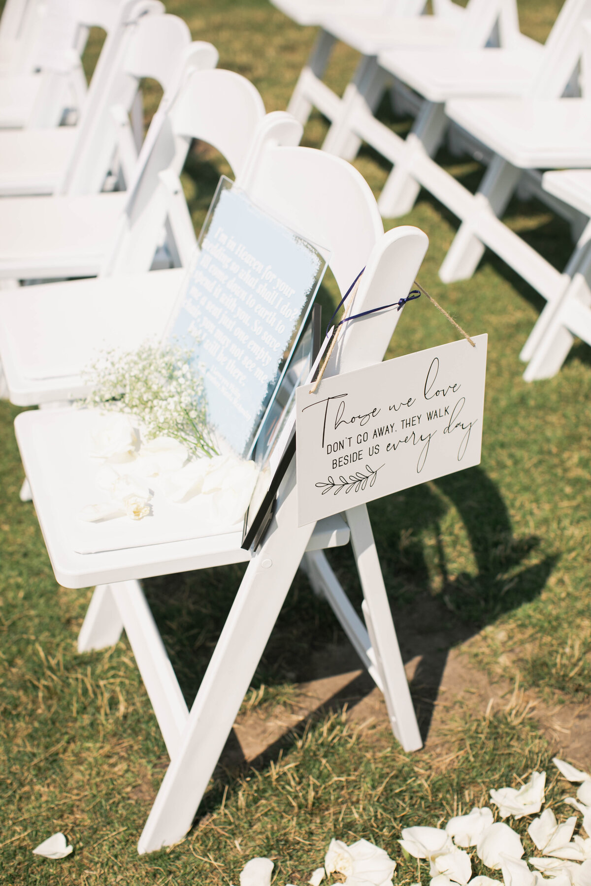 wedding chair in memory of family member