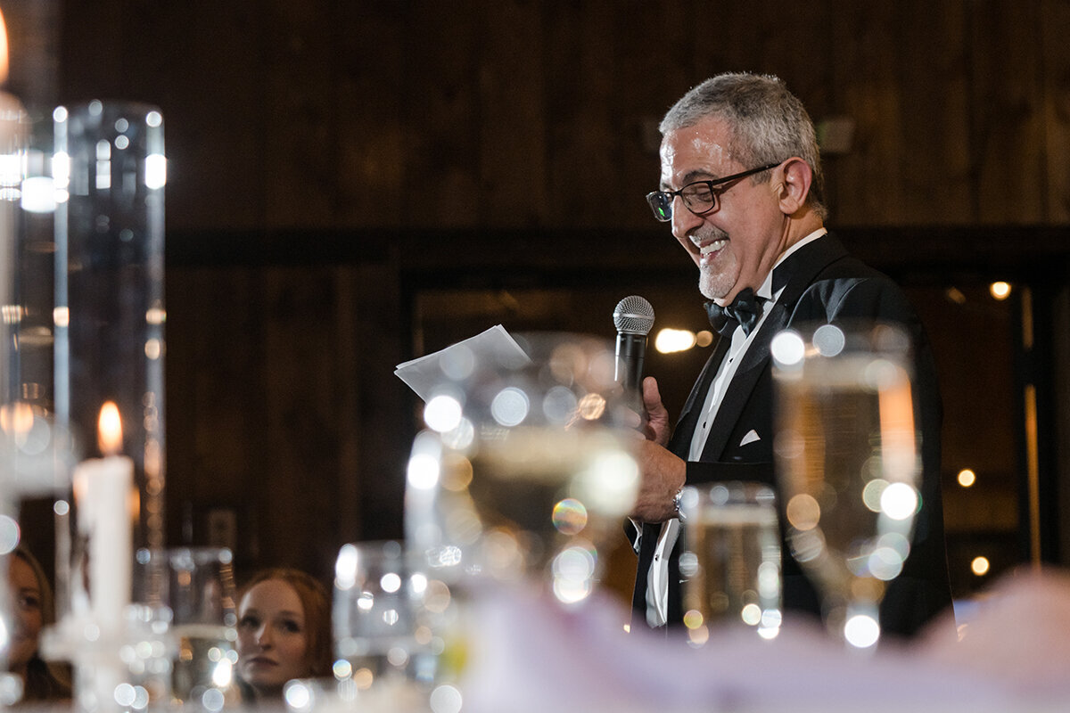 Dad Toast at wedding reception