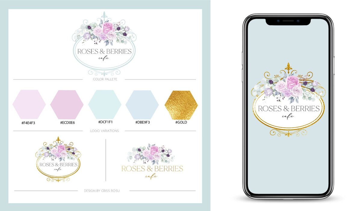 brand design for a pastel coffee shop1