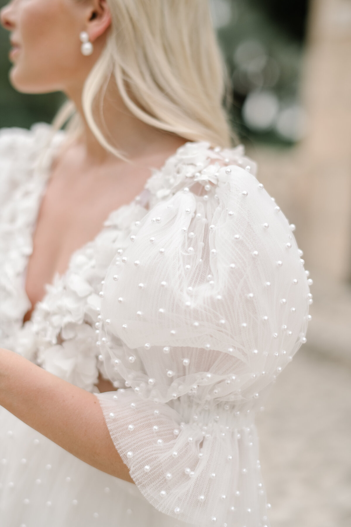 christie nichol wedding dress sleeve details