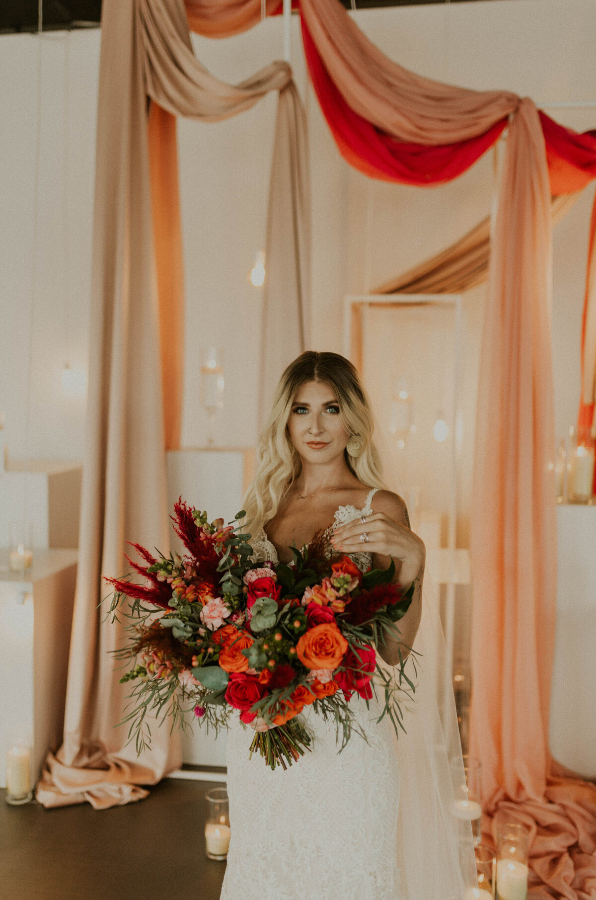 Orange and Hot Pink Bouquet