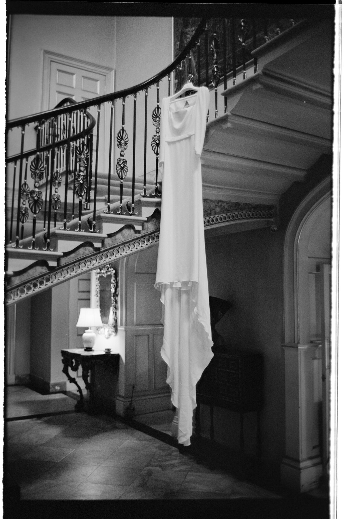 Wedding dress at Sezincote captured on film