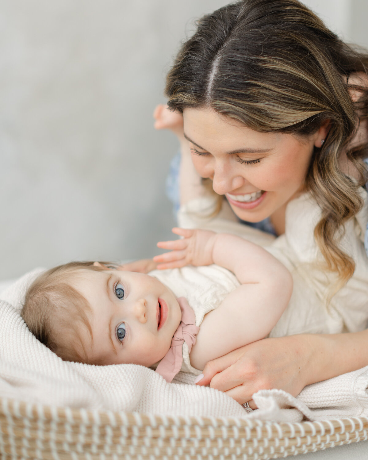 12 month baby milestone portrait session at Philadelphia photography studio - 11
