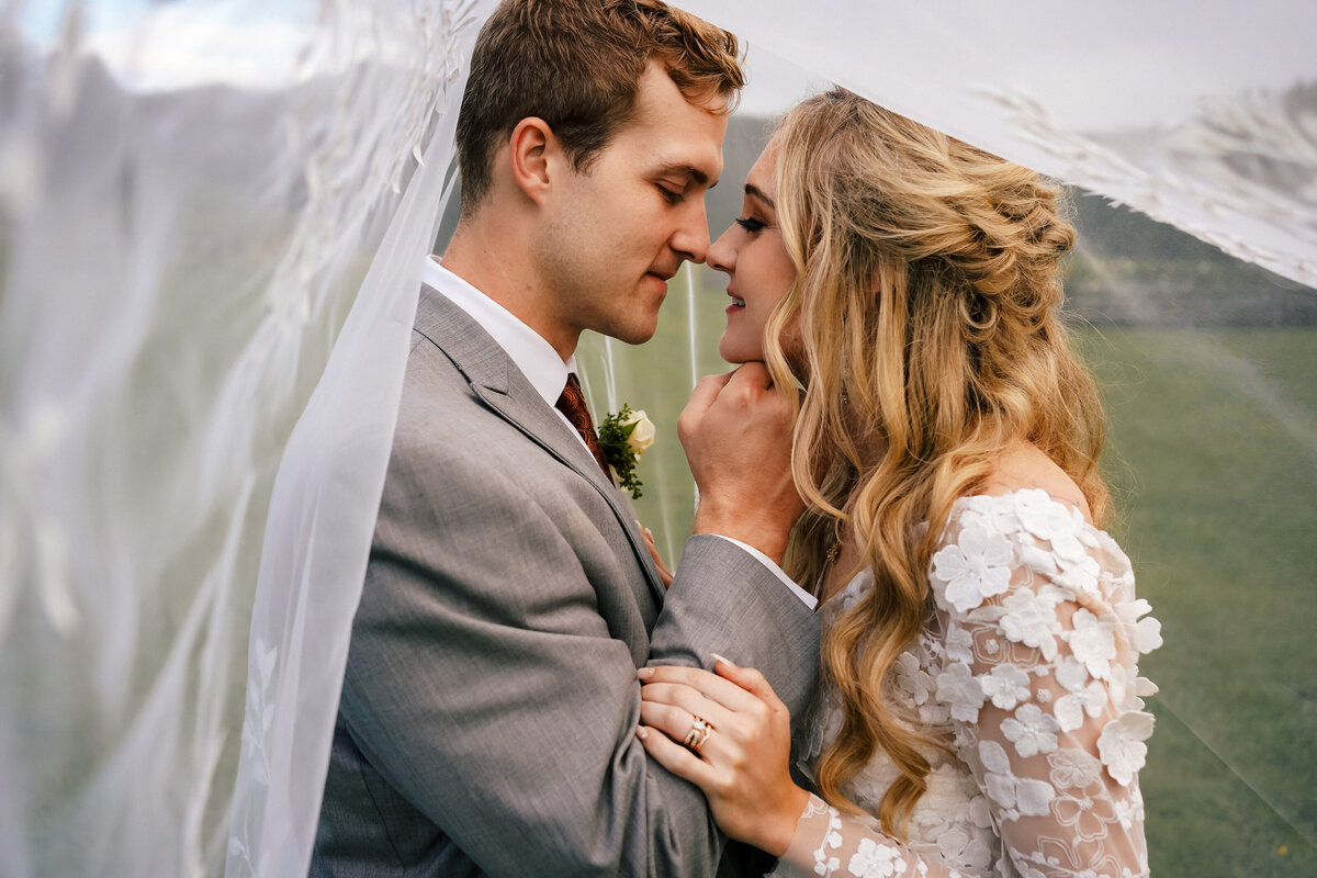 Luxury Wedding Portraits by Moving Mountains Photography in NC - Photo of a couple on their wedding day.