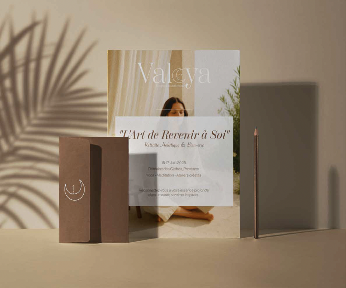 Mockup print (enveloppe et carton d'invitation) Valeya par Elodie Amandine Creative
