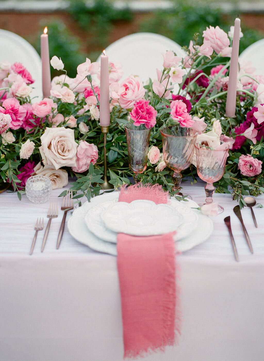 Lake Como pink wedding inspired by Dior Veronique Lorre wedding designer and florist35