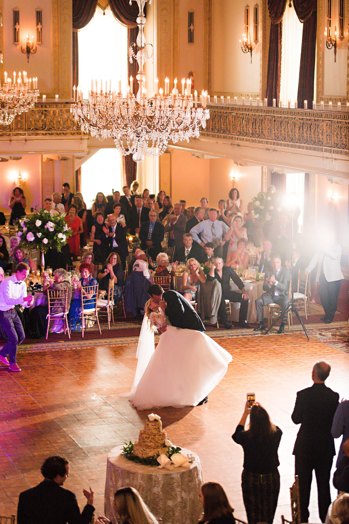 classic wedding reception dancing