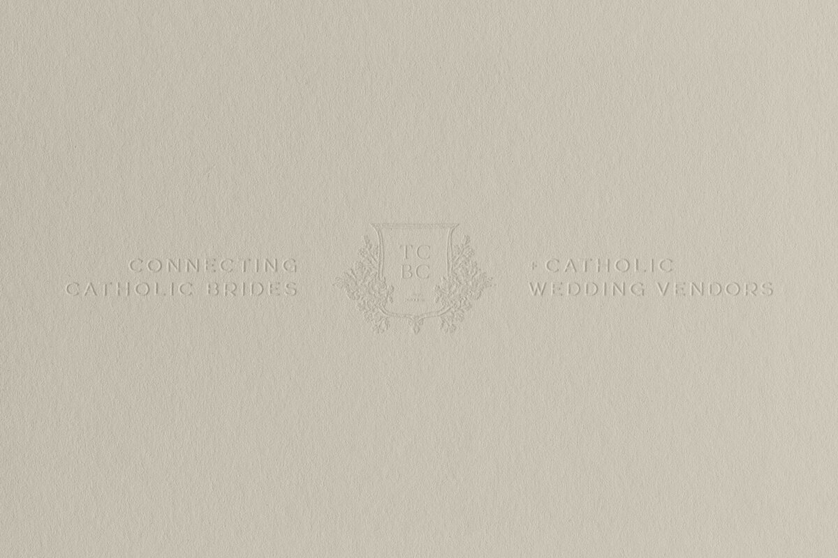 a mockup of a logo embossed on paper