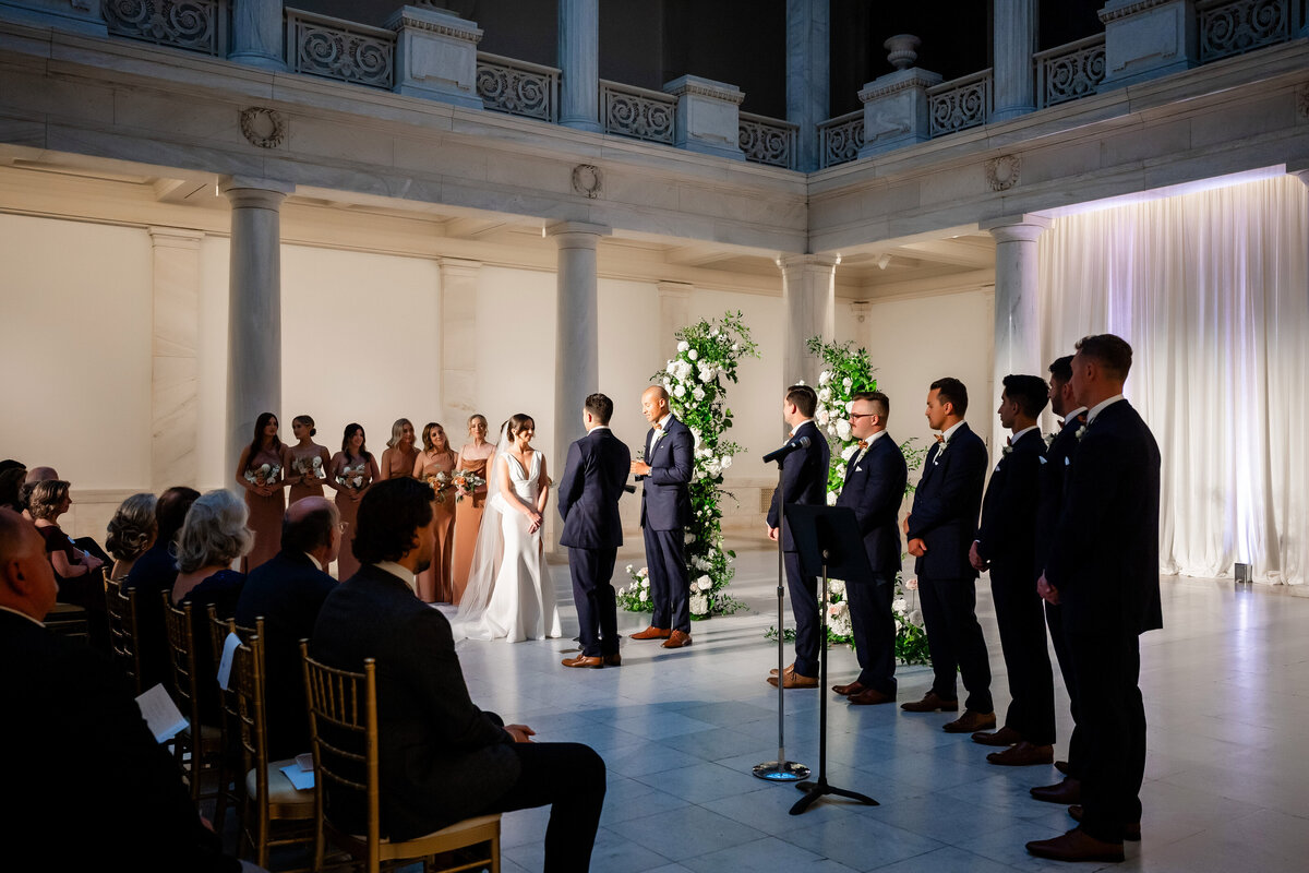 wedding ceremony candid picture carnegie museum