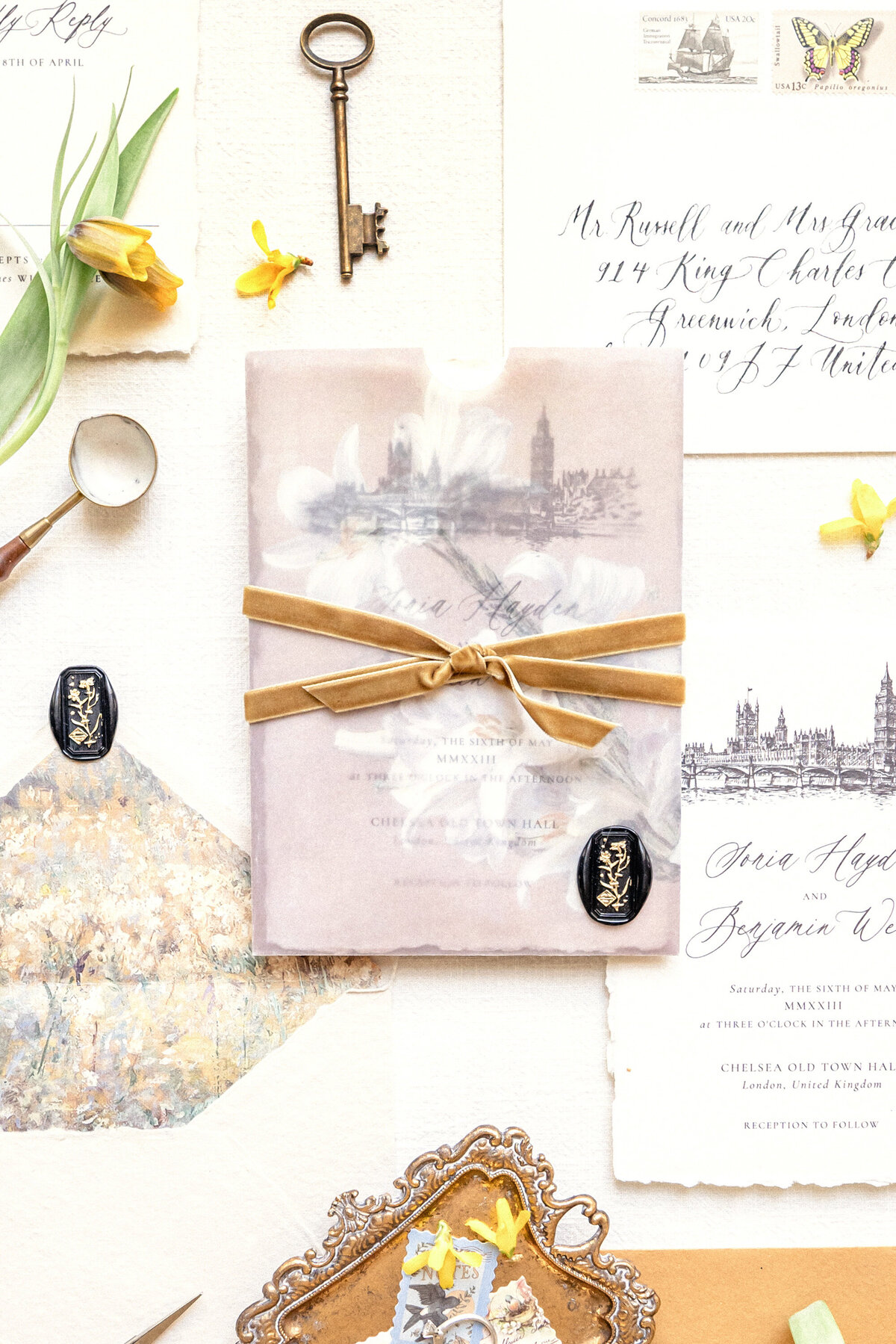 01 London_wedding_elopement_invitation_flatlay_yellow_gold_victoria_amrose (4)