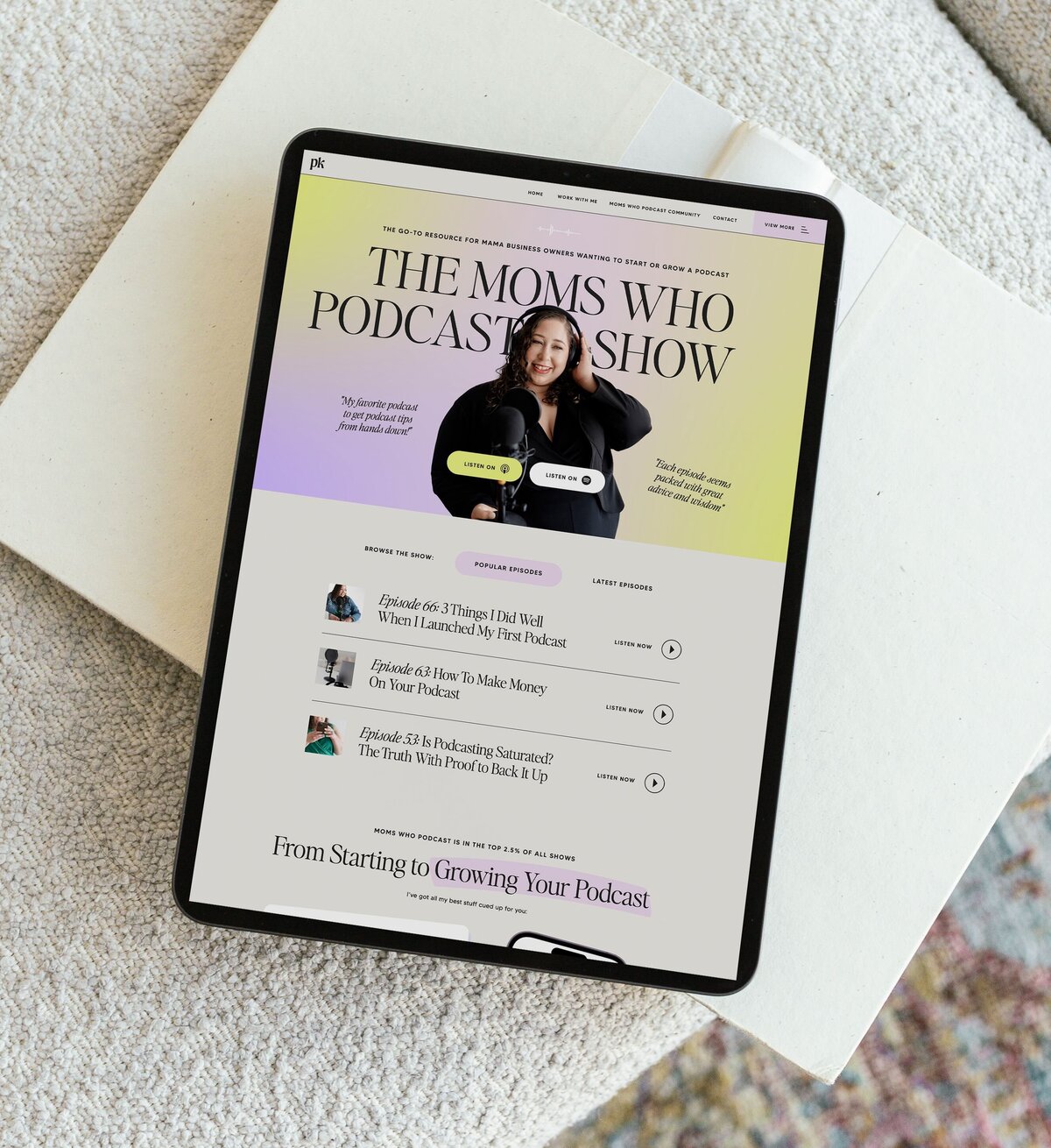 Custom Showit Website for Business & Podcast Coach