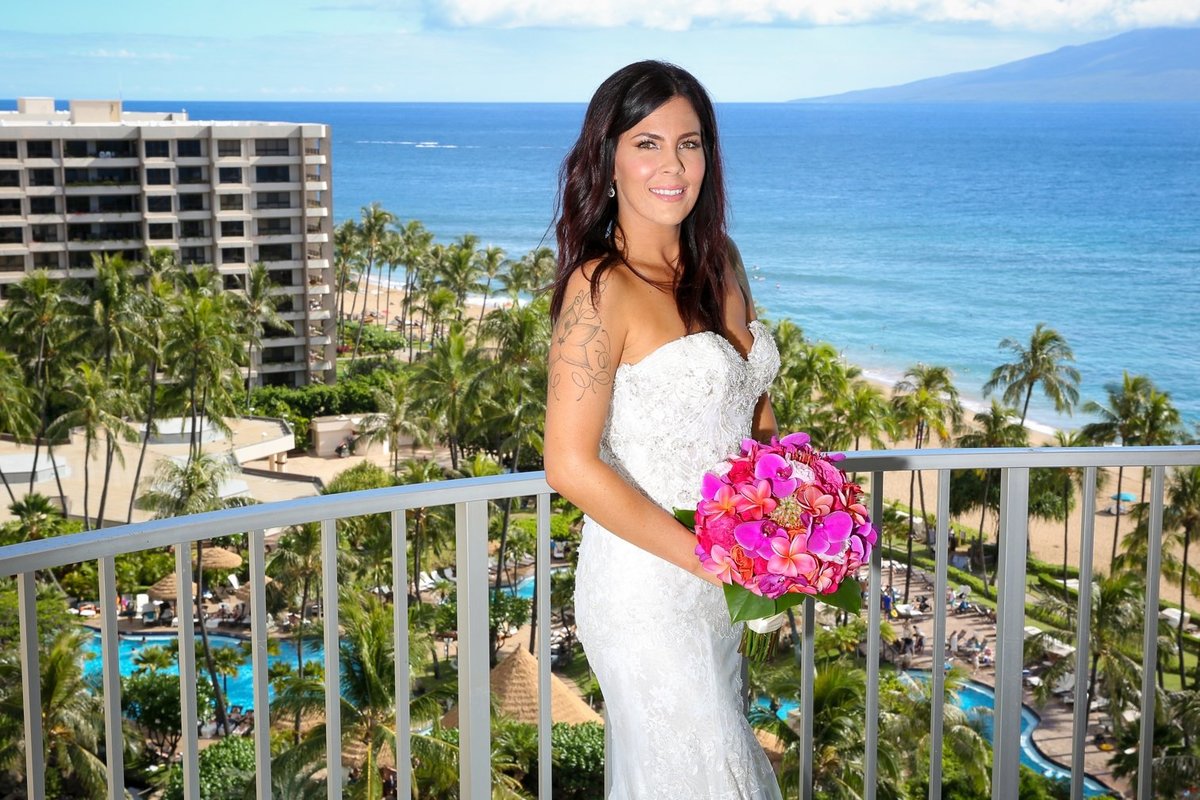 Maui Wedding Photography bridal portrait  at The Westin Maui Resort and Spa