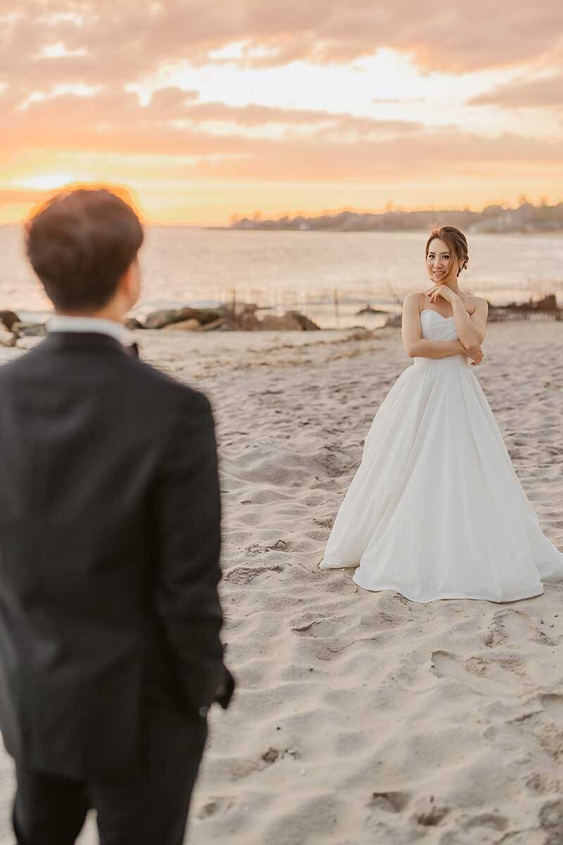 Sunset Beach Wedding Photos Harkness State Park