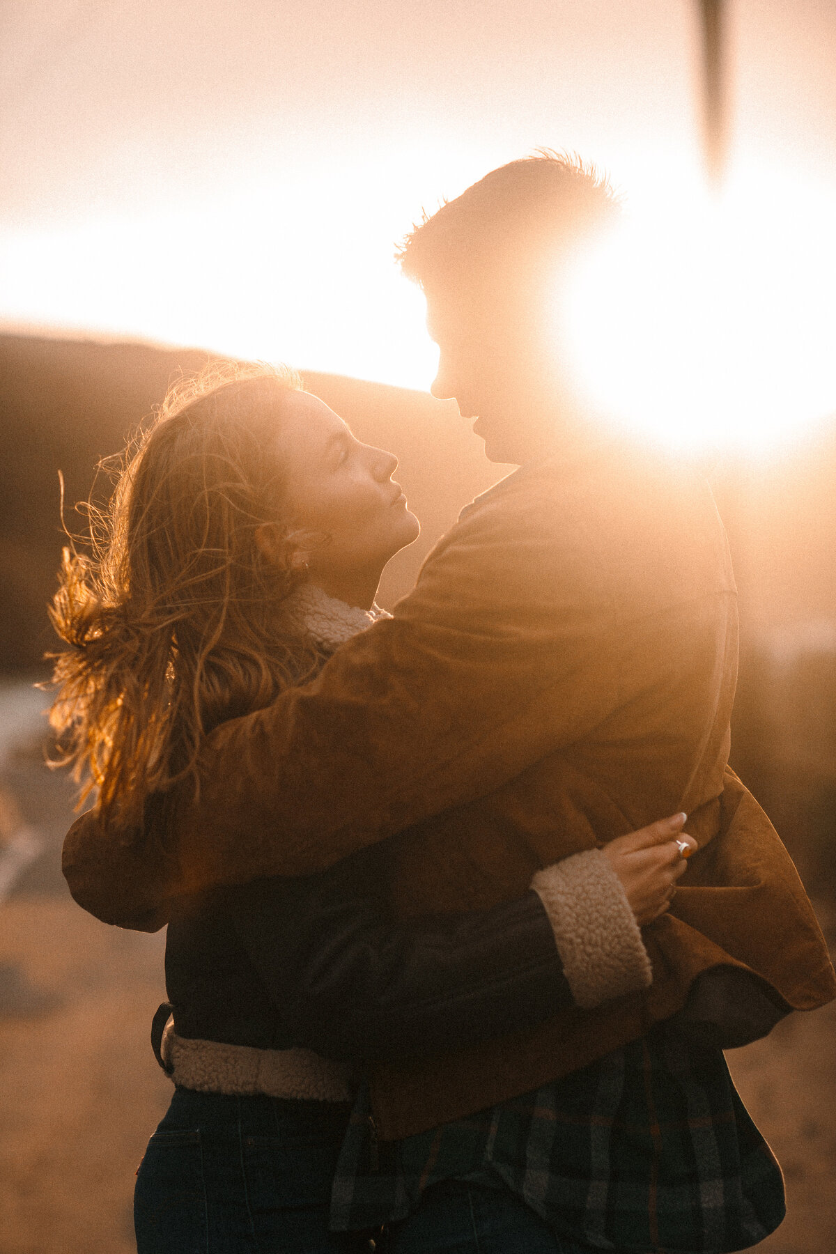 Engagement shoot_couples session_wild winter shoot_Hope Cove_021