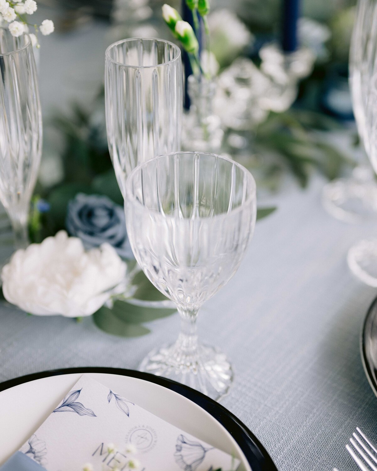 Saugatuck Beach Wedding Table Details