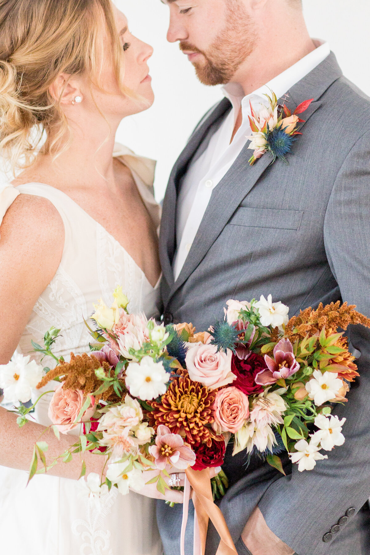 colorful wedding bouquets, studio fleurette, pinewood mn wedding