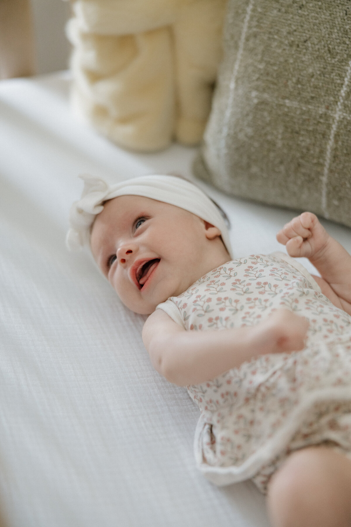 Indianapolis newborn photographer candid baby portrait