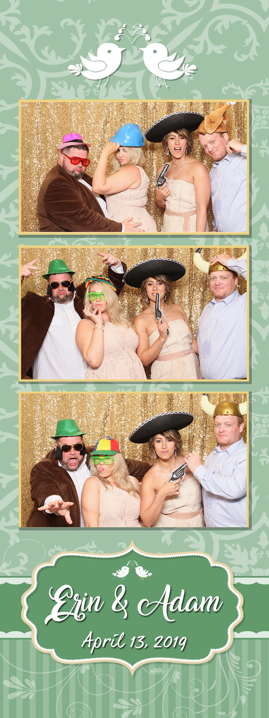 Erin & Adam Salyers' photo booth rental for their wedding reception at the Coastal Arts Center located in Orange Beach, Alabama.