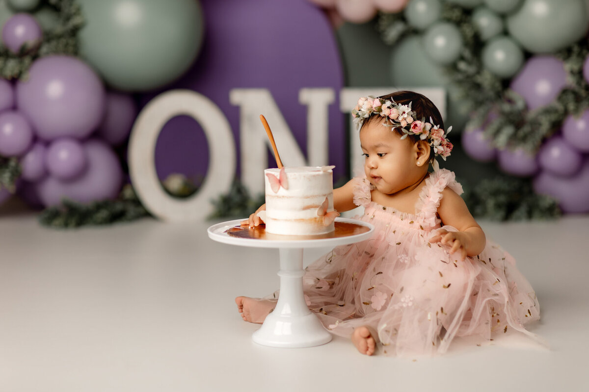 NWA cake smash photographer, milestone portrait session, baby birthday photoshoot Northwest Arkansas, best cake smash photography near me Fayetteville AR