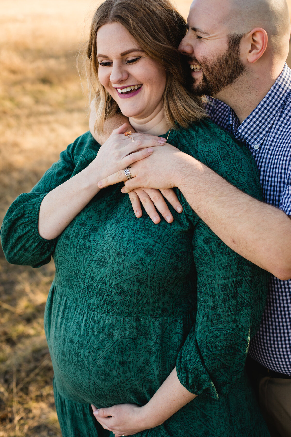 Outdoor maternity photography session near Sherman TX