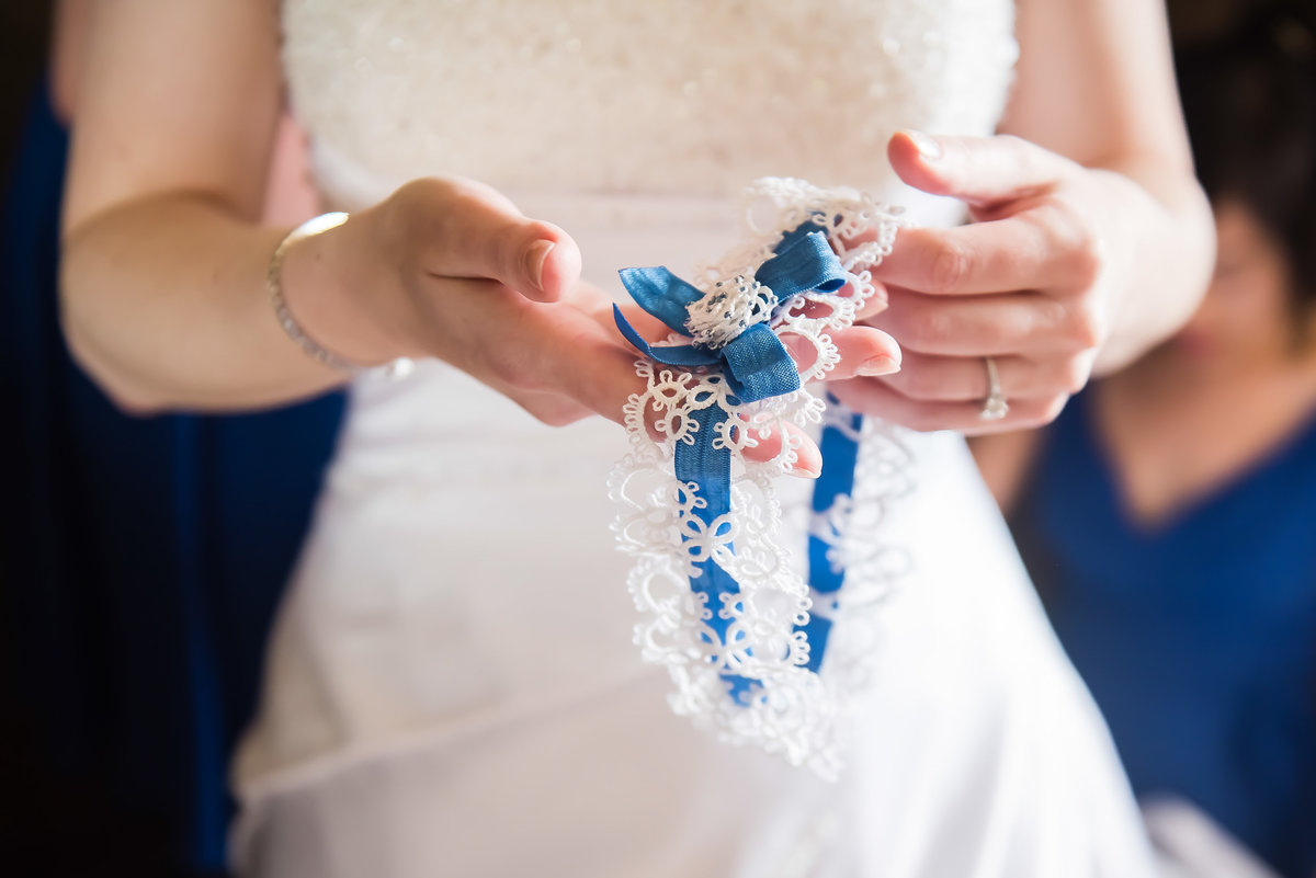 Bride with garter