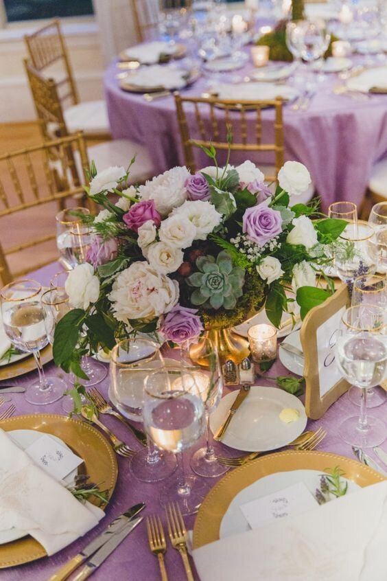purple and gold table setting (1)