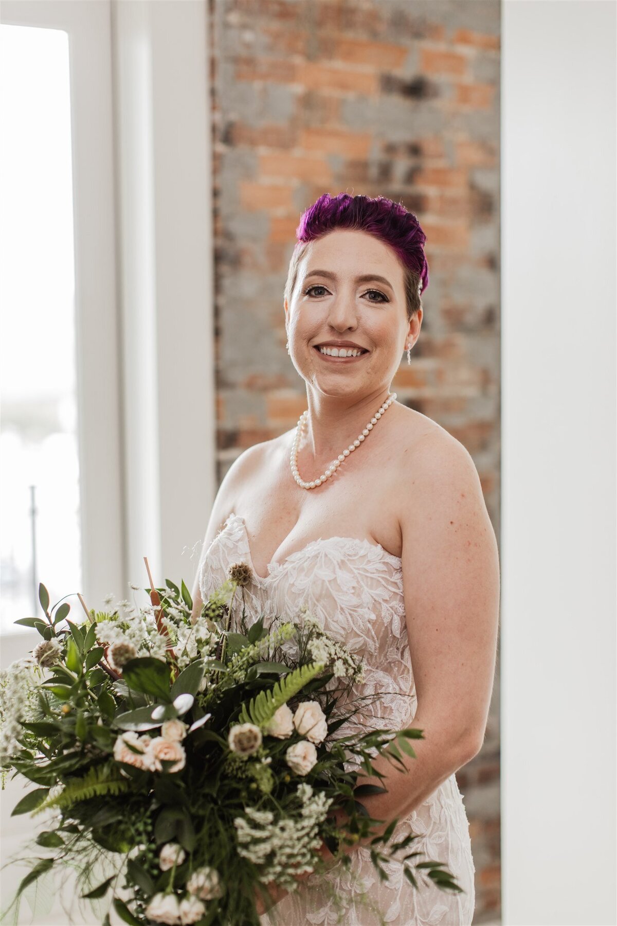 4 - Hotel Haya Wedding Purple Hair Bride with Bouquet - Tampa Bay Wedding Planner